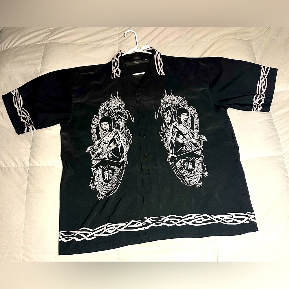 Bruce Lee Button Down Graphic Shirt